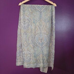 Paisley Wide Soft Light Scarf